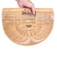 thumbnail image 3 of Bolsa Borse da donna in bambù, fatte a mano, per le vacanze al mare, tote/semi-cerchio-201938.03, 3 of 9