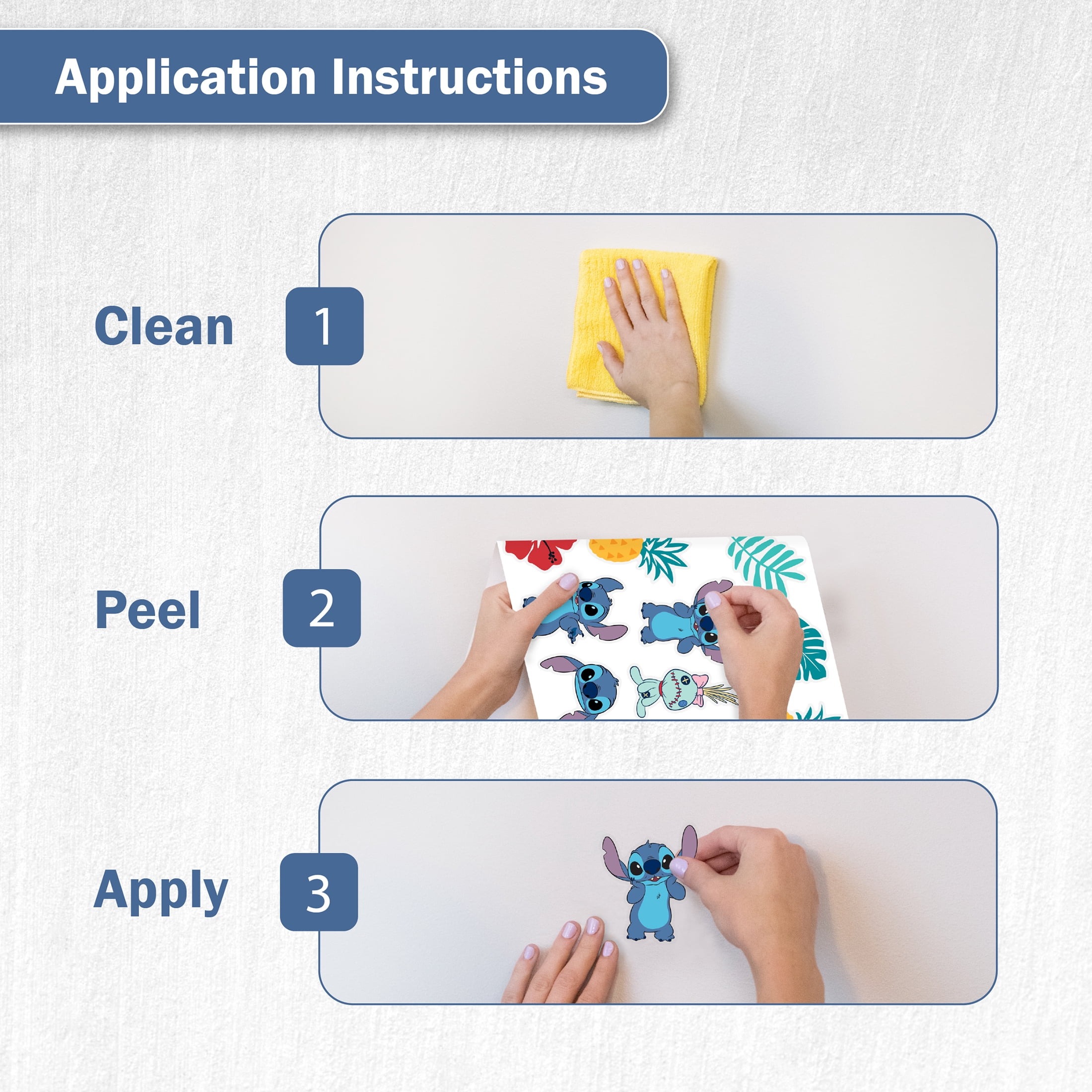 Wall Palz Stitch Vinyl Wall Decals Peel and Stick Room Decorations