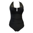 thumbnail image 5 of WAYUTE Womens One Piece Swimsuits Sheer Mesh Monokini Swimsuit High Cut Rash Guard with Tummy Control Swimwear, 5 of 6