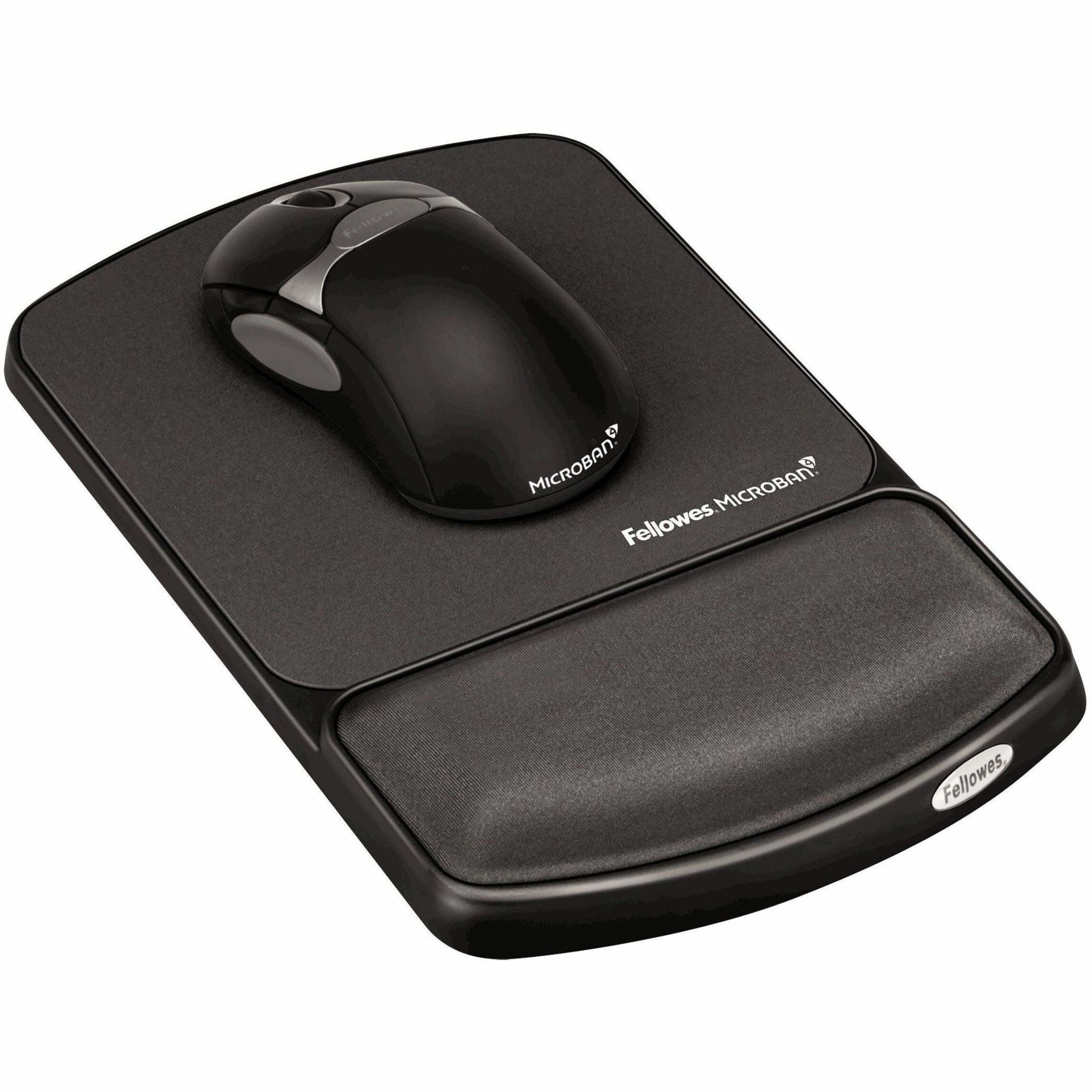 Fellowes 9175101 Gel Wrist Rest & Mouse Pad Holiday, Party Solid Color Gel Laptops up to 13" Wrist Rest with Ergonomic, Keyboard and mouse Accessories, Graphite, 1 Pack