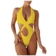 thumbnail image 1 of Bikini cómodo para mujer Traje de baño de una pieza de color sólido Traje de baño Ropa de playa para nadar OAVQHLG3B Store  lin121212, 1 of 4