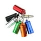 thumbnail image 5 of EeaseMX 3 minibotellas de pastillas, impermeables, de aleación de aluminio, con llavero, dispensador de medicamentos (rojo, plateado y negro), 5 of 7
