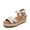 BEIGE, variant on Wedge Sandals for Women Espadrille Platform Sandals Open Toe Ankle Strap Low Wedges Heel Comfortable Sandals for Summer