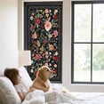 thumbnail image 2 of Watercolor Flowers Window Privacy Film, Farmhouse Floral Vintage Black Static Cling UV Sun Blocking Heat Control Window Tint Day and Night, Non-Adhesive One Way Windows Privacy Cover 29.5''x78.7'', 2 of 7