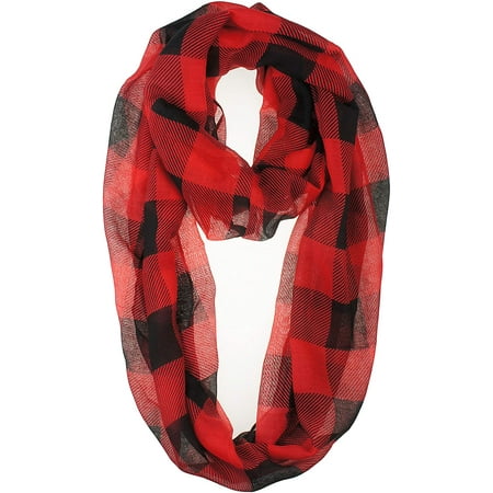 Vivian Vincent Soft Light Plaid Check Sheer Scarf Shawl Wrap | Walmart