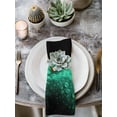 thumbnail image 2 of Green Fruit Cloth Napkins Set of 8 Reusable Dinner Napkins, Modern Minimalist Decor Black Background Cocktail Napkin Washable Table Napkins for Wedding/Holiday Party/Baby Shower 20"x20", 2 of 7