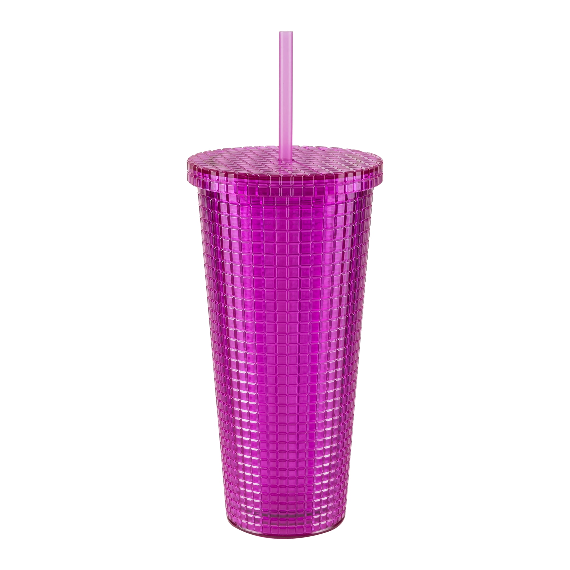 Cool Gear 3-Pack 23 oz Jem Chiller with Reusable Straw | Dishwasher Safe, Spillproof, Double-Wall Insulated Travel Tumbler | Trendy, Textured Design - Variety Pack