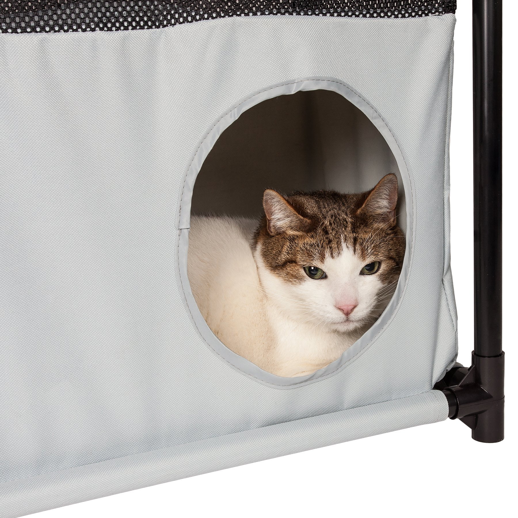 Pet Life Kitty-Square Obstacle Soft Folding Sturdy Play-Active Travel Collapsible Travel Pet Cat House Furniture 