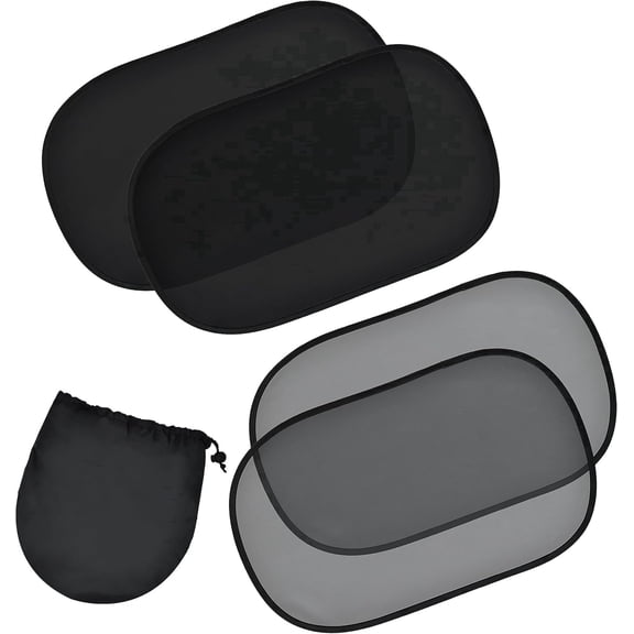 EcoNour Car Window Sunshade for Baby 4 Pack, UV Heat Protection, Side Window Shades for Kids 20x12
