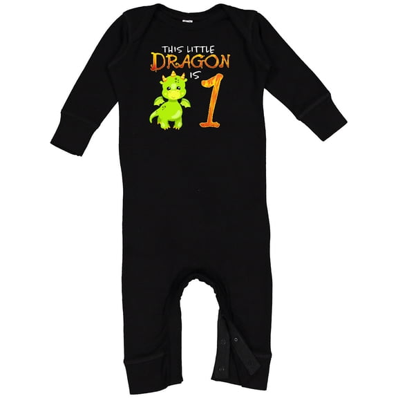Inktastic Dragon 1st Birthday Turning One Baby Romper Coveralls