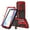 Red, variant on Compatible with Samsung Galaxy S25 FE Metal Case, with Screen Protector Camera Lens Protector Military Rugged Heavy Duty Shockproof Case with Metal Kickstand Full Body Tough Dustproof Case, Black