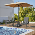 thumbnail image 2 of Renwick Outdoor Stackable Dining Chairs with Backrest and Armrests, Set of 2, Gray, 2 of 9