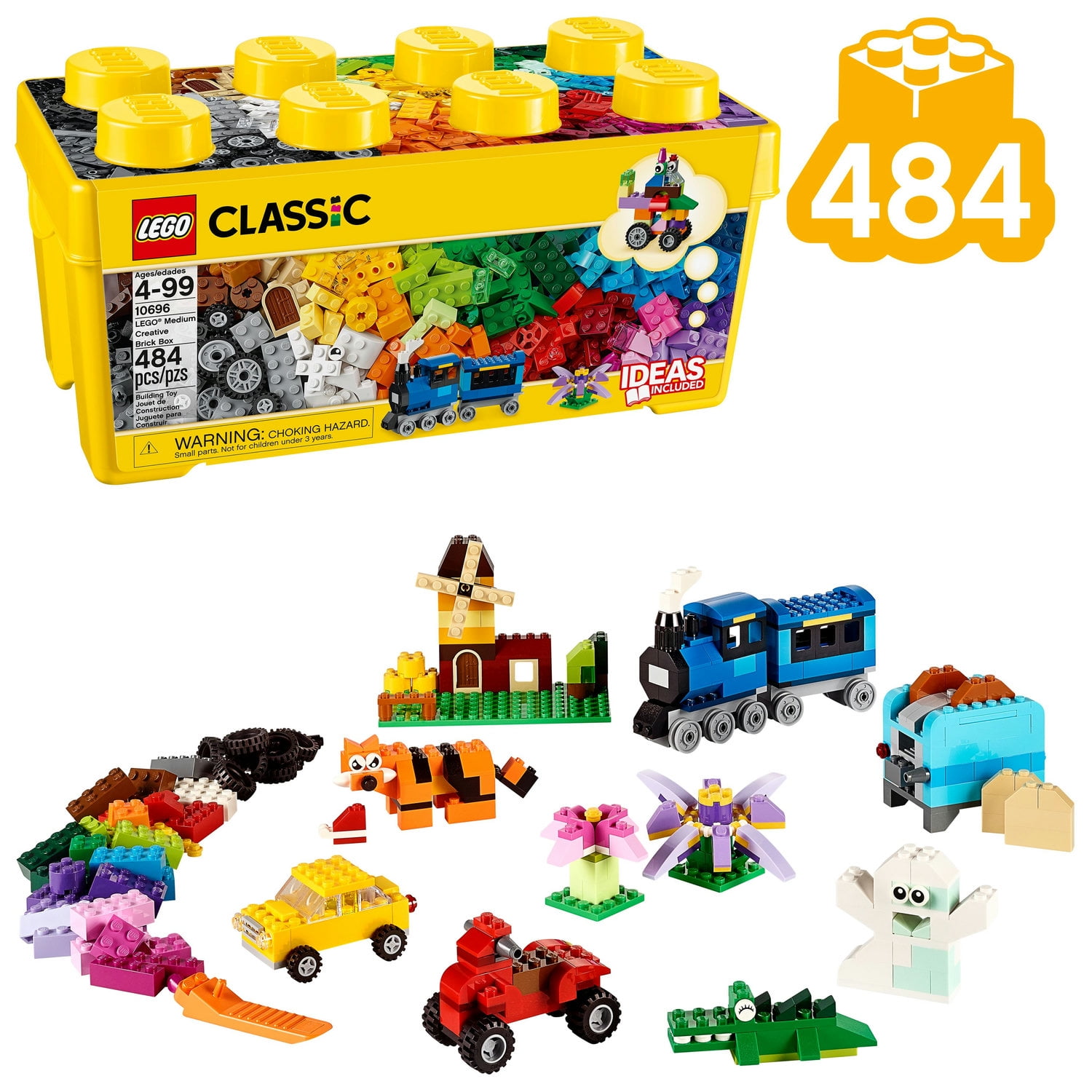 Toy Building Bricks RED Farm Tractor 85 pieces 