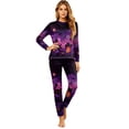 thumbnail image 2 of RUPKUL Halloween Pjs Women Matching Print Full Pattern Long Sleeve Matching Family Halloween Pajamas Family Matching Outfits, 2 of 5