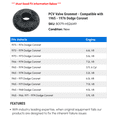 thumbnail image 2 of PCV Valve Grommet - Compatible with 1965 - 1976 Dodge Coronet 1966 1967 1968 1969 1970 1971 1972 1973 1974 1975, 2 of 2