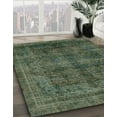 thumbnail image 3 of Ahgly Company Machine Washable Indoor Round Abstract Army Green Area Rugs, 4' Round, 3 of 7