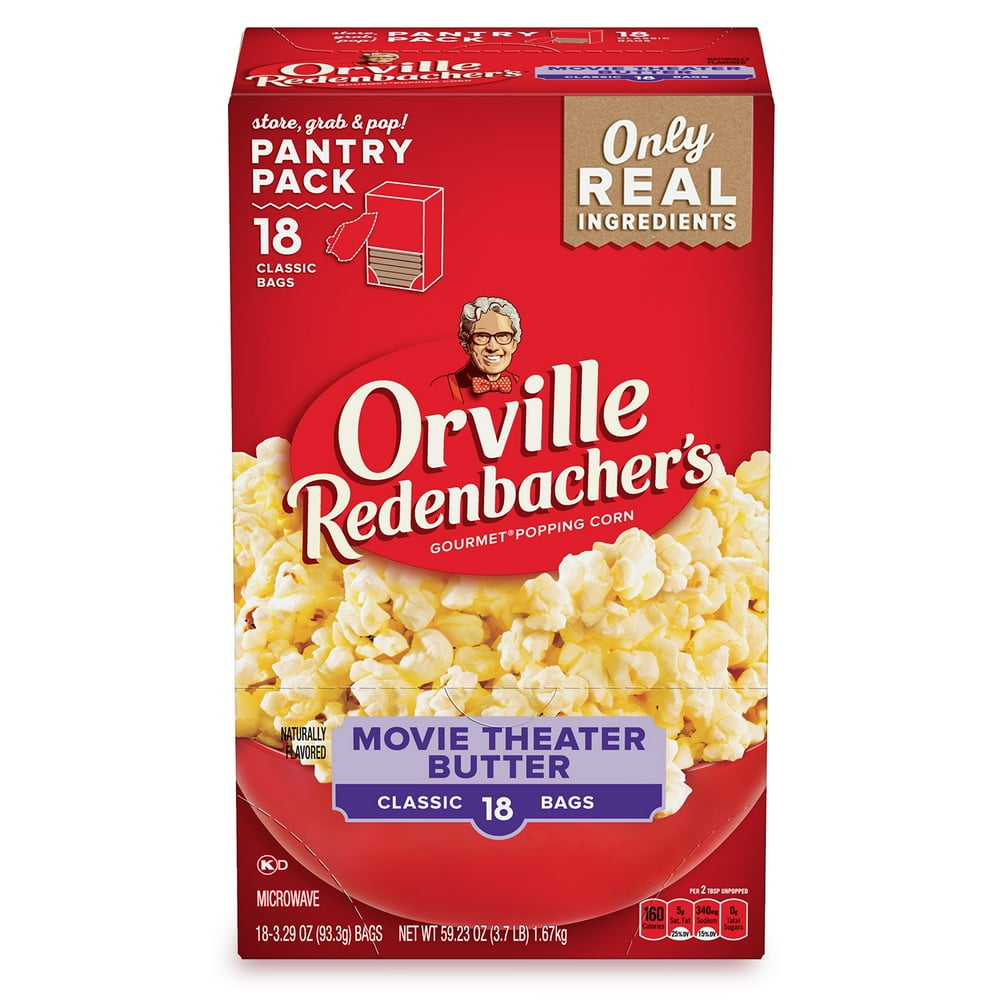 Orville Redenbacher's Movie Theater Butter Microwave Popcorn, 3 Ounce