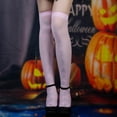 thumbnail image 2 of IWRICH Women's Halloween Skeleton Thigh High Socks over Knee Stockings with Double-Sided Printing RD2, 2 of 6