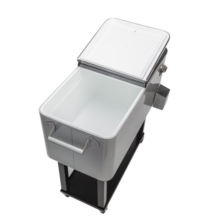 Clearance Portable Patio Drink Cooler Cart 80 Quart Iron Spray