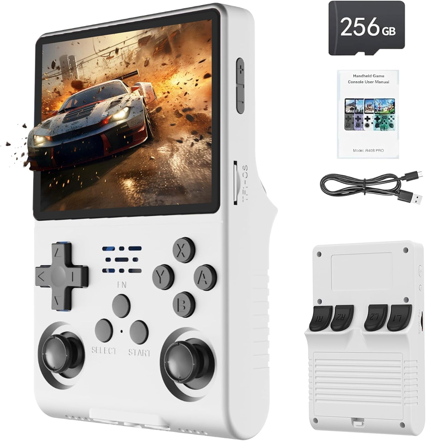 R40S PRO 30000 in 1 Handheld  3.5 inch IPS Screen Mini   3800mAh Portable Pocket  45  256G TF Card