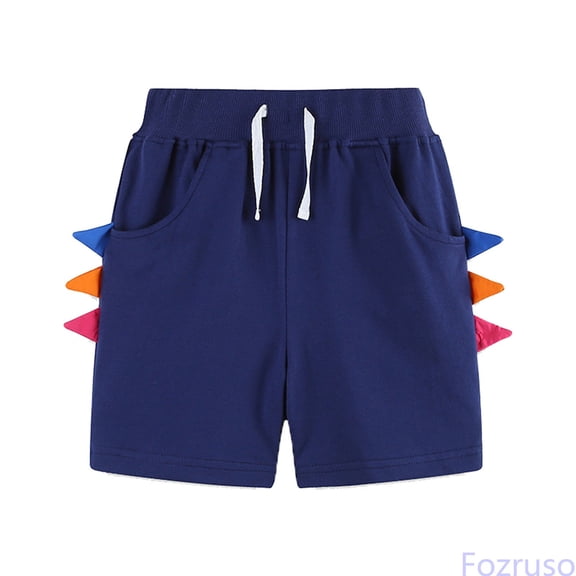 Fozruso Child Boys Girls Casual Running Shorts Elastic Drawstring Summer Holiday Beach Sport Shorts(Blue)