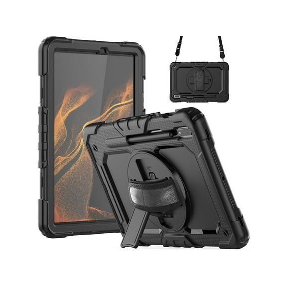 Galaxy Tab S8 2022 / Tab S7 2020 11 Inch Case (SM-X700/706/T870/T875) with S Pen Holder, Rugged Heavy Duty Shockproof Rotating Kickstand Protective Cover for Galaxy Tab S8 / S7 11"
