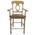 thumbnail image 2 of Sunset Trading Brook 24" Wood Napoleon Barstools with Arms in Cream (Set of 2), 2 of 5