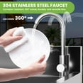 thumbnail image 5 of 47in Durable Stainless Steel Sink Set w/Faucet, Drainboard & Workbench, Ideal for Commercial Restaurant Indoor Outdoor Prep, Dishwashing, Storage Scenes, 5 of 8