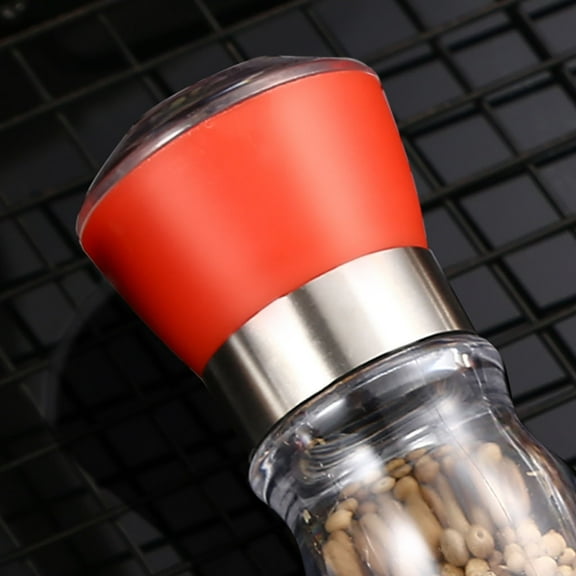 Rkxzt Grinder,Plastic Manual Pepper Grinder Spice Bottle Kitchen Gadget with Adjustable Coarseness,Grinders|Plastic,Red