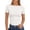 Creamy White, variant on Womens T Shirts Short Sleeve Boat Neck Slim Fit Tee Basic Summer Tops