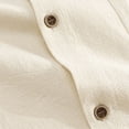 thumbnail image 6 of Ccpelsie Button Up Long Sleeve Shirts for Men Big and Tall Lightweight Mens Dress Solid Color Shirts(A01-Khaki,L), 6 of 9