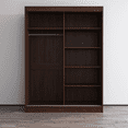 thumbnail image 4 of Aria 2 Door 59" Wide Modern High Gloss Wardrobe Armoire, Wenge, 4 of 5