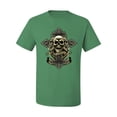 thumbnail image 2 of Wild Bobby, Brotherhood Biker Motorcycles Cross and Skull Pop Culture Men's Graphic T-Shirt, Kelly, Large, 2 of 3