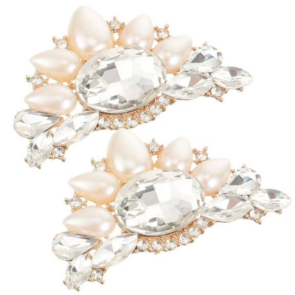 MLINS 1 Pair Shoe Clips Wedding High Heel Rhinestone Clips Bride Shoe Clip Decorations