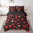 thumbnail image 2 of Homewish Teens Female Men Romantic Couple Lover Twin Bedding Sets 7-Piece,Red Love Heart Print Bedding Comforter Set Microfiber,Happy Valentine'S Day Breathable Sheet Sets,Super Cozy Room Decor, 2 of 8