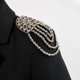 thumbnail image 4 of Fashionable Tassels Shoulder Epaulettes Stylish Unique Shoulder Embellishments for Men and Women Costume Silver, 4 of 4