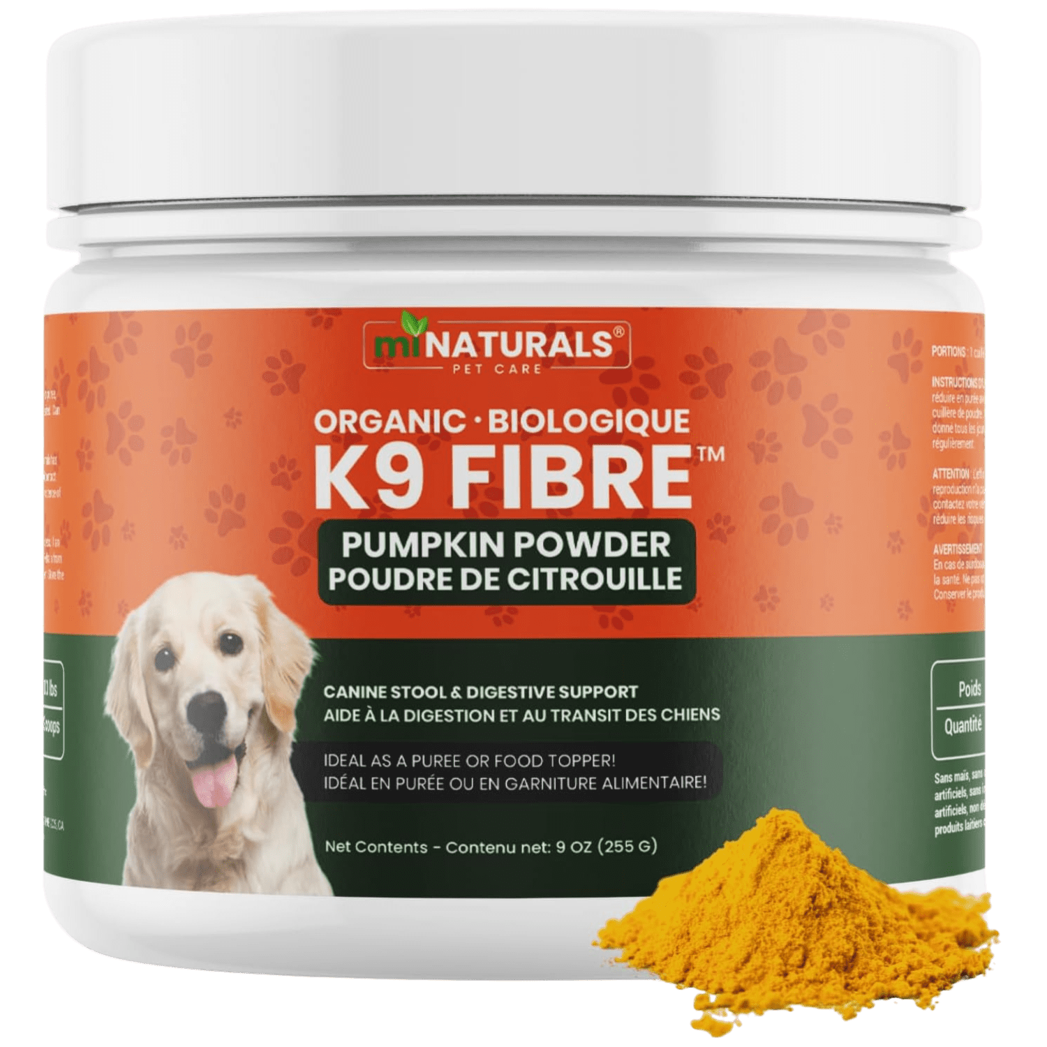 Pumpkin Powder for Dogs Organic 9 oz (255g) - Canadian Made - Premium ...