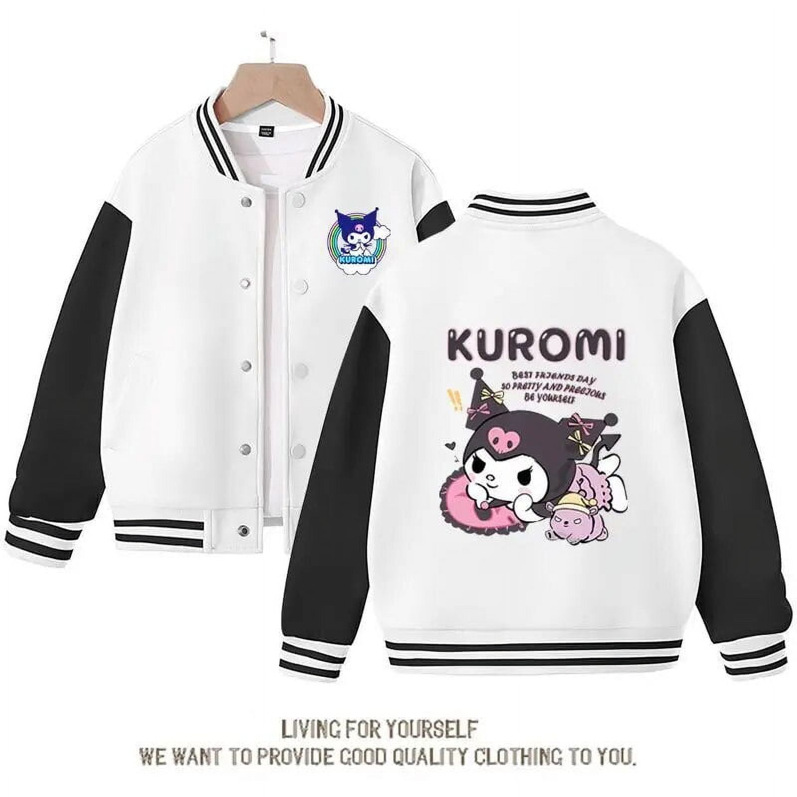 New MyMelody Baseball Jersey Kawaii Sanrio HelloKitty Kuromi