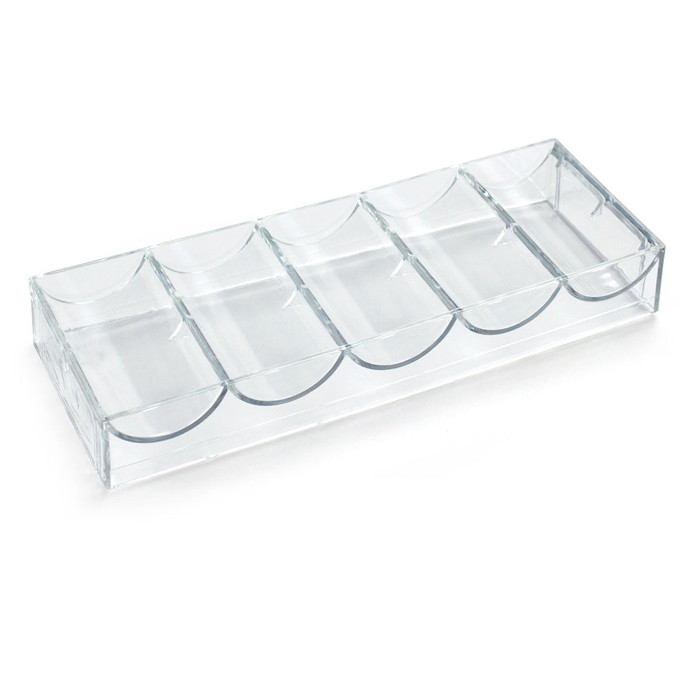Holds 100 Chips Casino Clear Acrylic Chip TrayPoker Chip Rack 