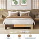 thumbnail image 3 of Queen platform marco de cama con underbed almacenamiento - 10.24-pulgada clearance, wood y metal slat support, no cabecero, no box spring necessary, simple assembly - walnut, 3 of 8