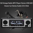 thumbnail image 4 of Reproductor MP3 para coche BT Vintage Radio reproductor MP3 estéreo USB AUX coche estéreo Audio U di Tomshoo Reproductor MP3 para coche, 4 of 5