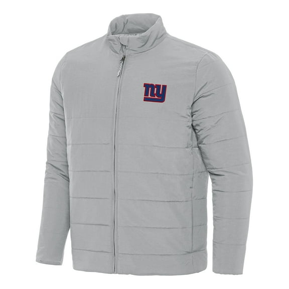 Men's Antigua Gray New York Giants Swelter Full-Zip Jacket