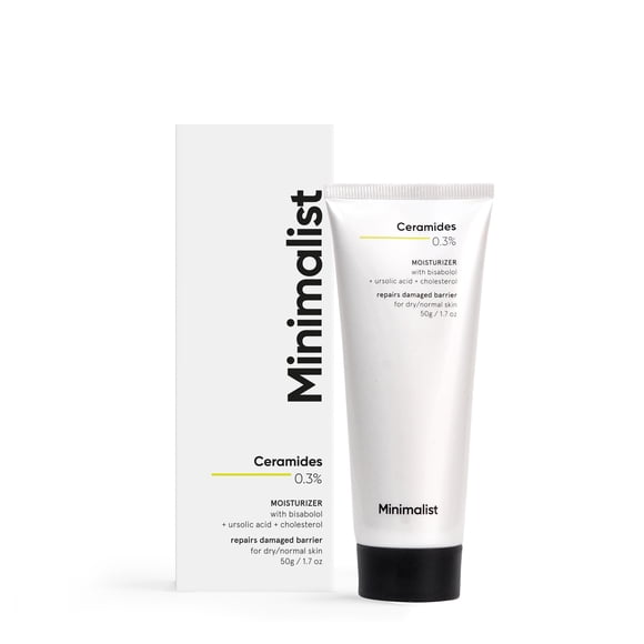 Minimalist 0.3% Ceramide Moisturizing Cream For Barrier Repair & Deep Moisturization | Daily Repairing Face Moisturizer For Normal - Dry Skin