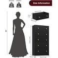 thumbnail image 3 of Nicehill Black Dresser for Bedroom with 5 Drawers, Fabric Storage Tower, Chest of Drawers for Closet, Living Room, Hallway, Entryway,Wood Dresser(Black), 3 of 14