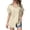 Beige, variant on Women Linen Shirts Short Sleeve Lapel Collar Tops Solid Color Casual Relaxed Linen Blouses Beige S