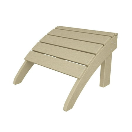 POLYWOOD® Seashell Recycled Plastic Adirondack Ottoman