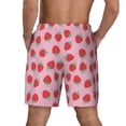 thumbnail image 4 of Uemuo Hand Drawn Strawberry Pattern Mens Swim Trunks Quick Dry Board Shorts with Mesh Lining, Stretch Beach Shorts Quick Dry No-Chafing Board Shorts-Medium, 4 of 9