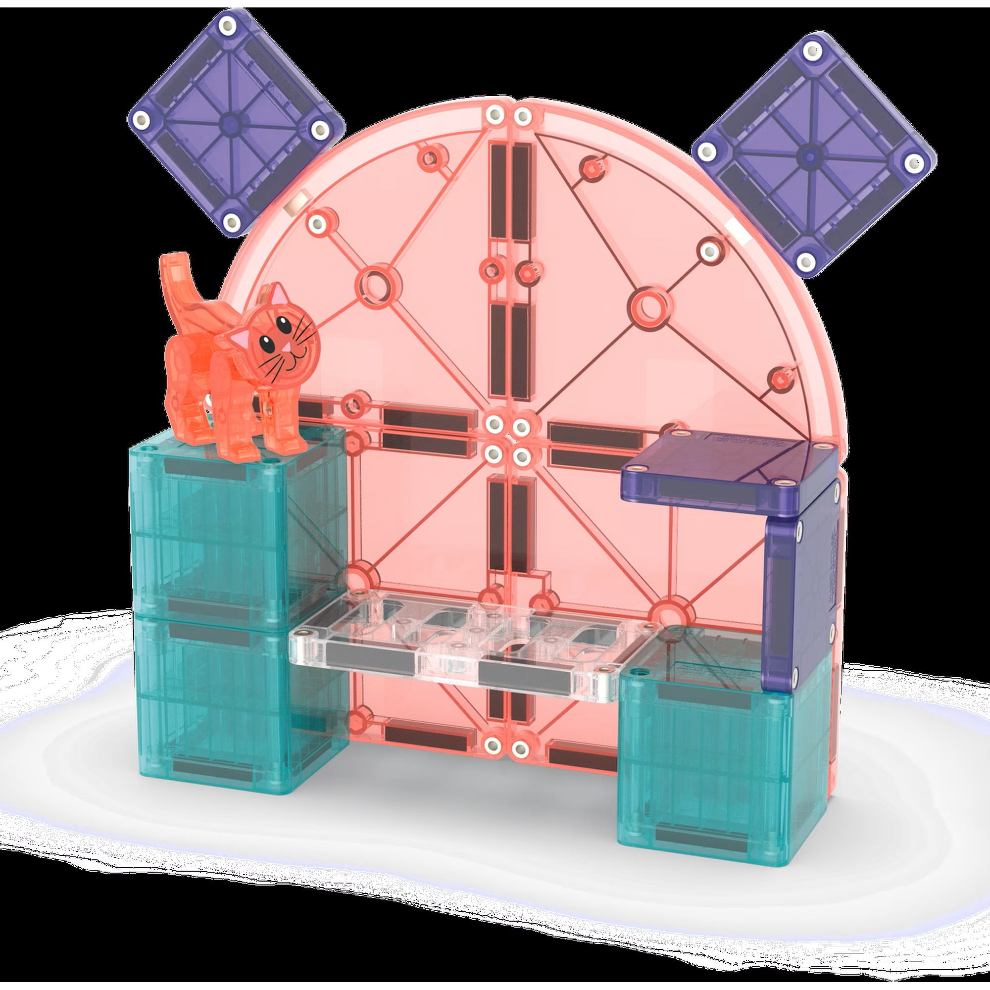 MAGNA-TILES® Hamster Ball and Cat Tree 13-Piece Magnetic Construction Set Bundle