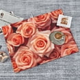 thumbnail image 4 of Valentine's Pink Roses Bloom Dish Drying Mat XL for Kitchen Counter Microfiber Absorbent Leaves Dish Draining Mat Reusable Washable Large 18"x24", 4 of 5