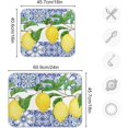 thumbnail image 5 of Lemon Blue Tiles Dish Drying Mat for Kitchen Counter Absorbent Microfiber Drying Pad, Medium 16x18 in, Reversible Drainer Mats, 5 of 7